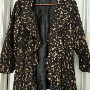 Cardigan. Calvin Klein. Animal print. Size 14.